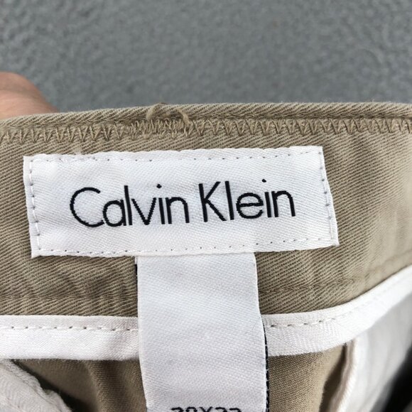 Calvin Klein Pants Mens 30 Beige Chino Twill Straight Leg Everyday Casual Work - Picture 6 of 13